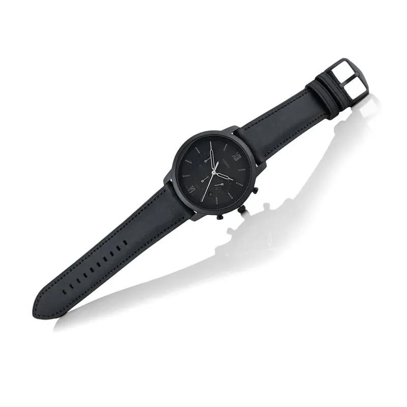 Fossil Neutra Chronograph Black Dial Leather Men's Watch- FS5503